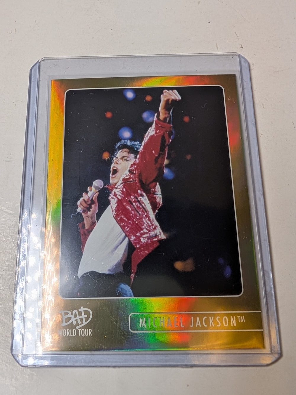 2025 Keepsake Michael Jackson Bad World Tour #91 Gold Parallel Serial # 06/17